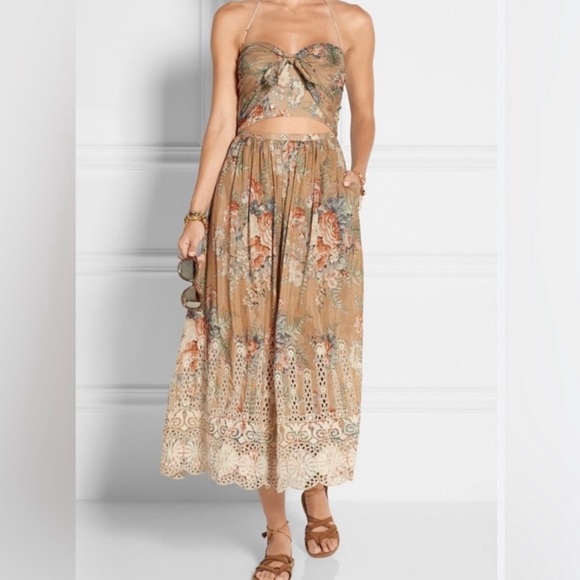 Zimmermann Halter Cut Out Midi Dress - Picture 4 of 5